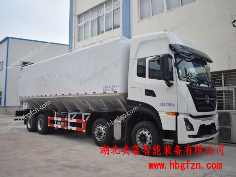 东风天龙液压40方散装饲料运输车